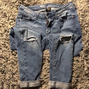 Blue Ripped Skinny Jeans